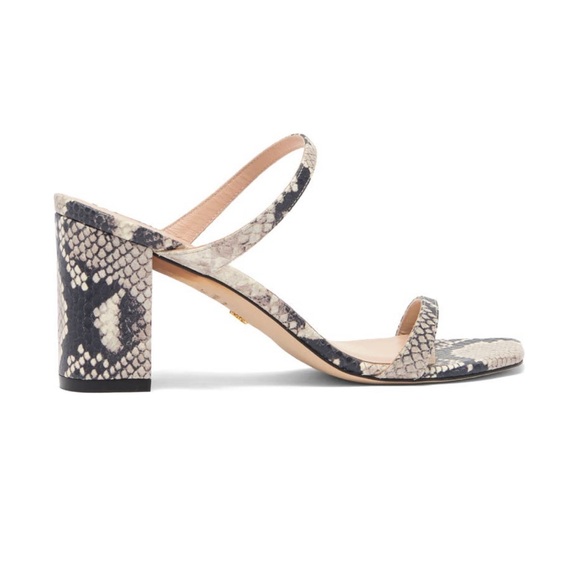 Stuart Weitzman Aleena Roccia Snake Pattern Block Heel Sandal New - Duplicate - Picture 16 of 16